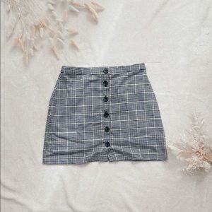 Abercrombie Plaid Button Down Mini Skirt
